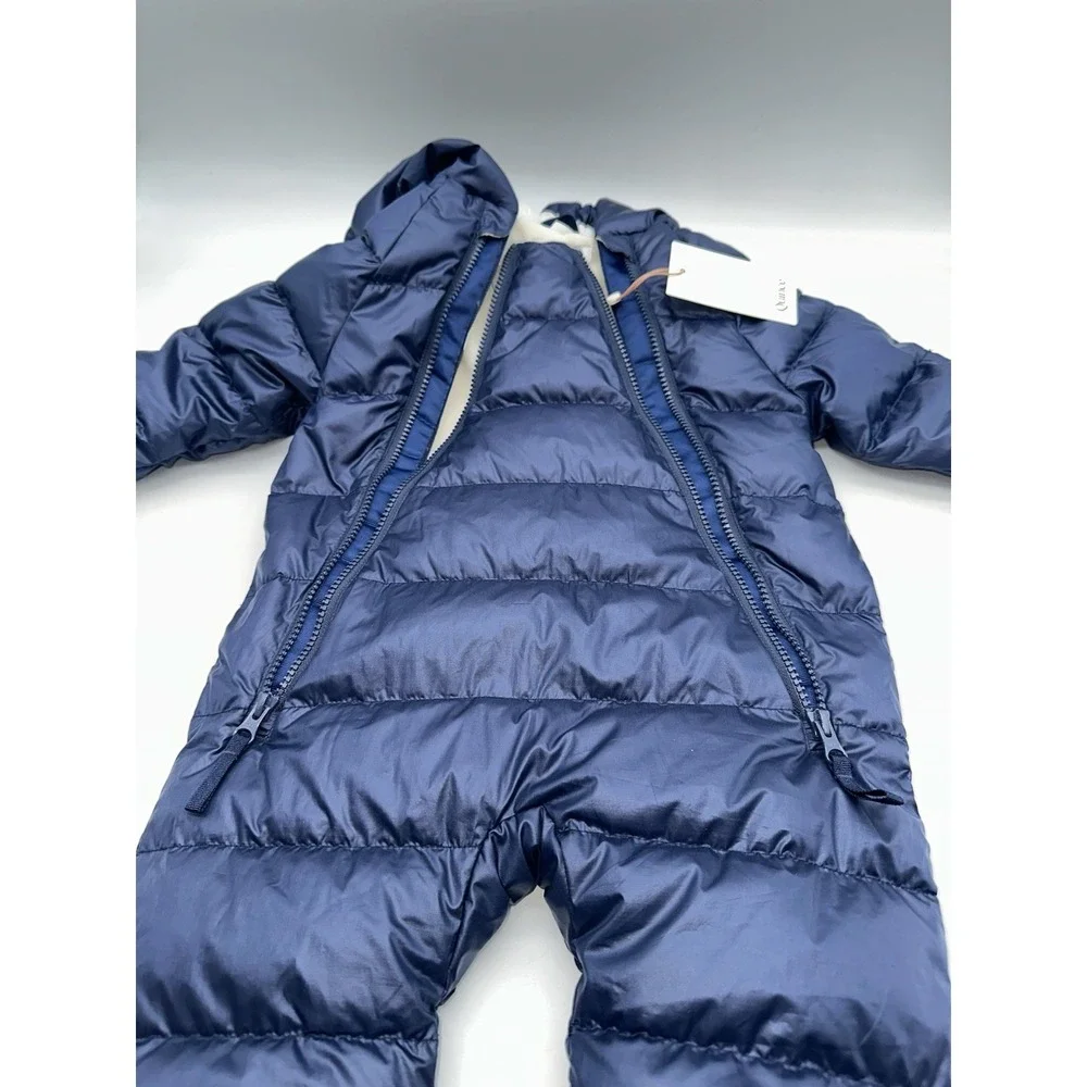 Quince Navy Blue Heavyweight Down Puffer Bunting Unisex 12-18 months MSRP $169
